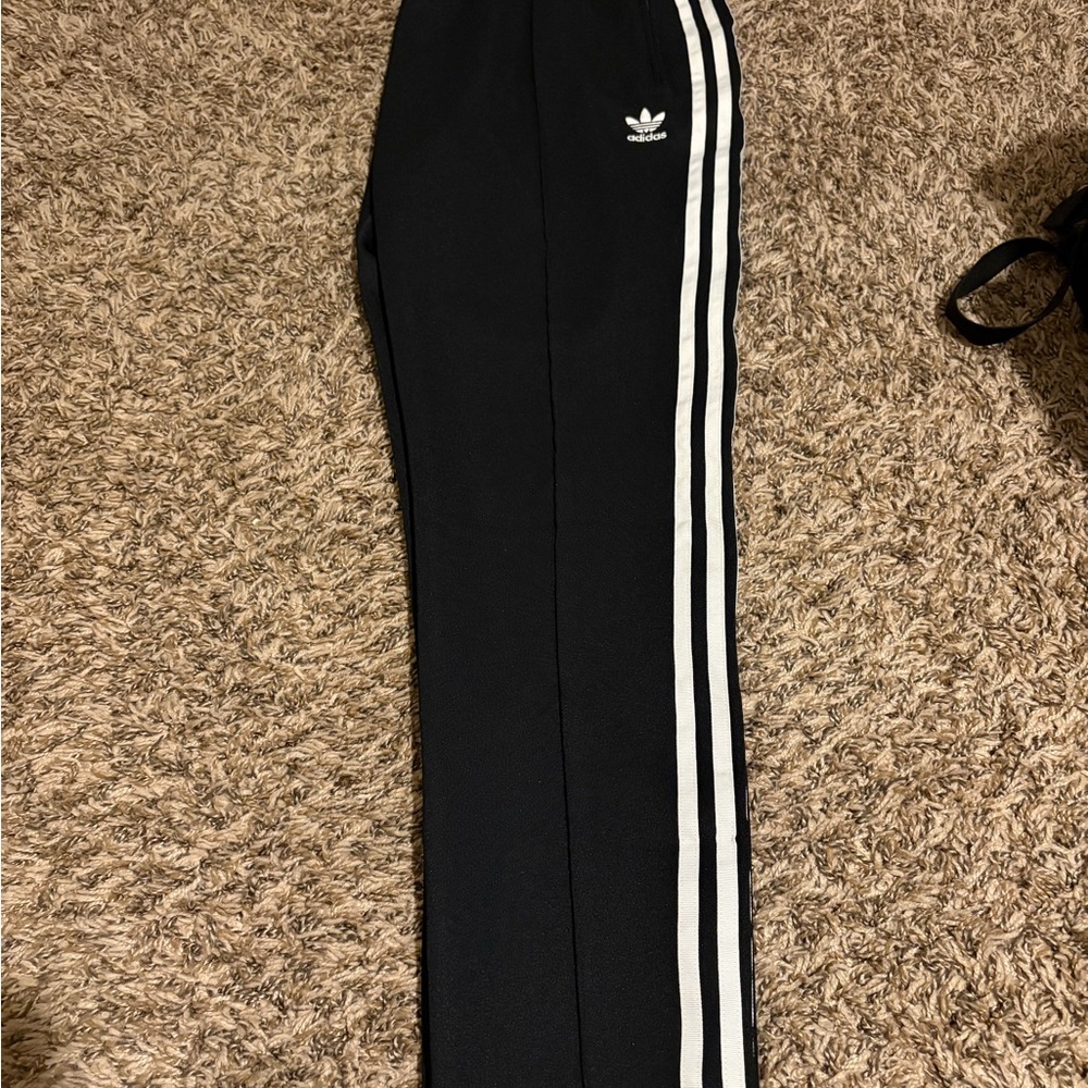 ADIDAS Black Sweatpants with White Stripes
Used like new!